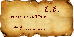 Buczi Benjámin névjegykártya