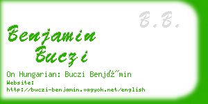 benjamin buczi business card